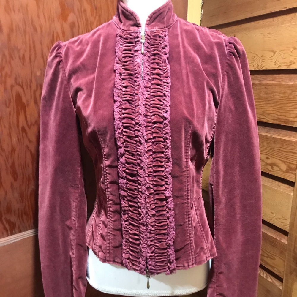 Burgundy Express Zip-up Jacket
